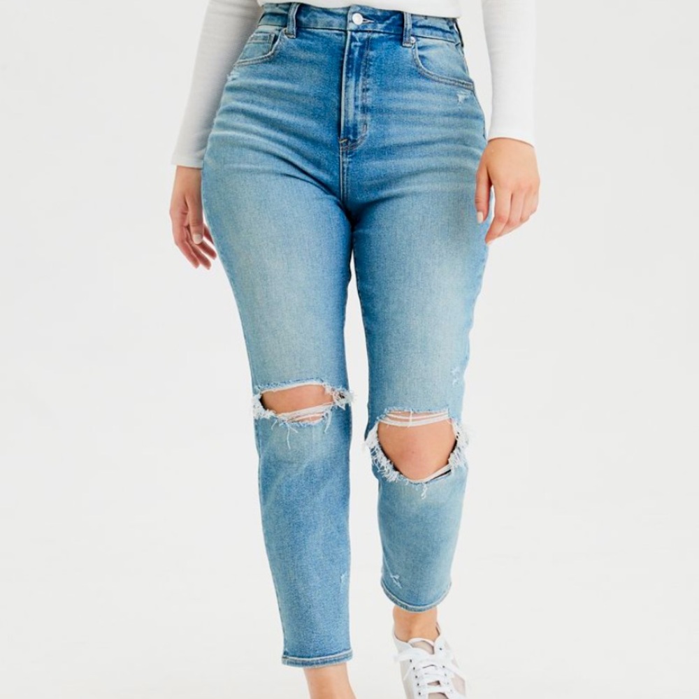 AR Stretch Ripped Curvy Kim Jean
